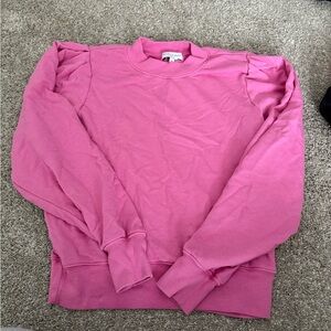 Michael Stars pink puff sleeve sweatshirt